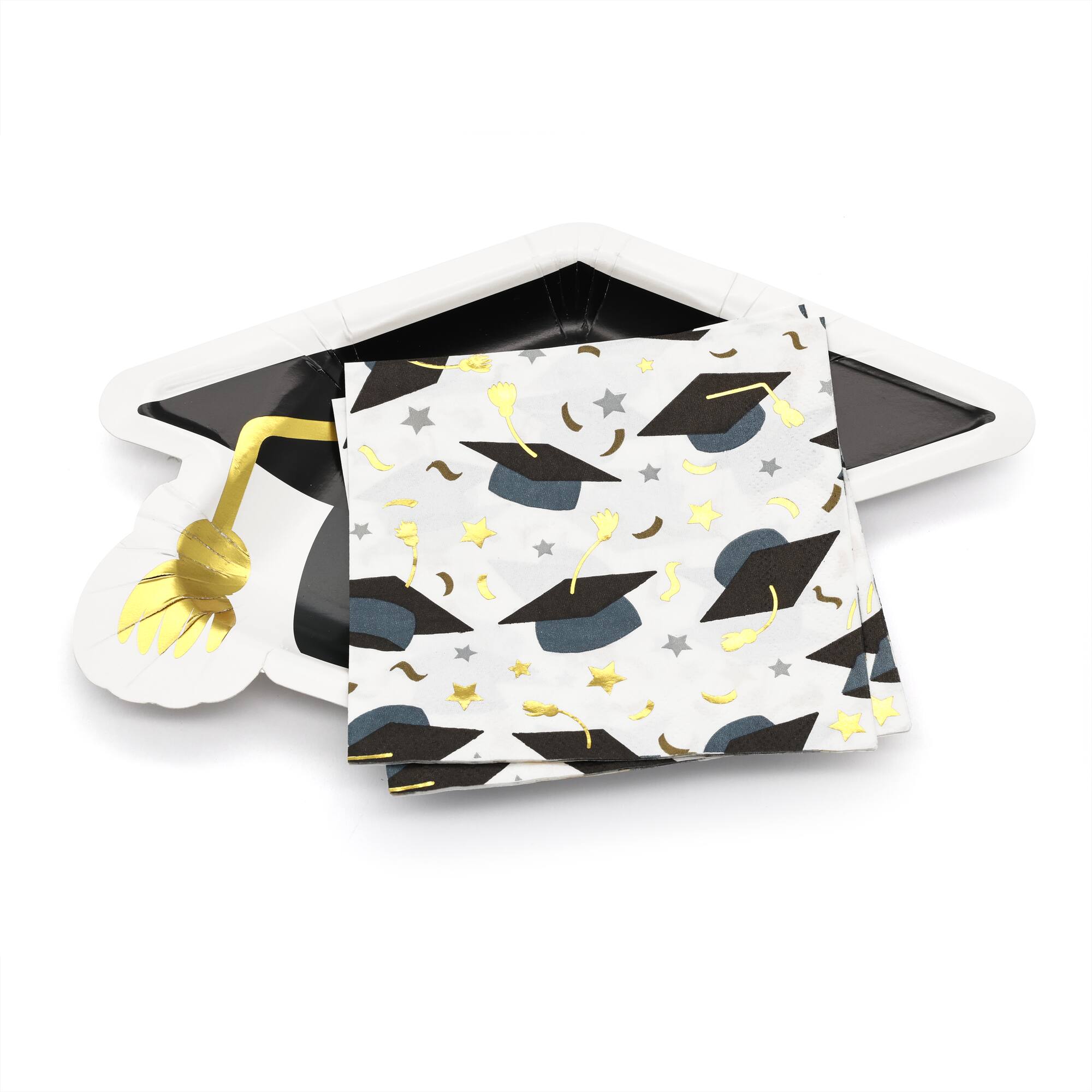 9.5" Graduation Cap Shaped Dinner Plates, 10ct. by Celebrate It™